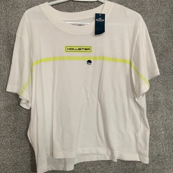 White and lime green crop top - Picture 1 of 2